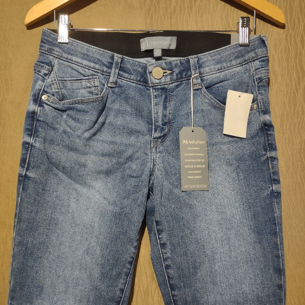 FREE SHIPPING! Wit & Wisdom Womens Ab-Solution Ankle Skimmer Petite Skinny Jeans - Picture 3 of 7